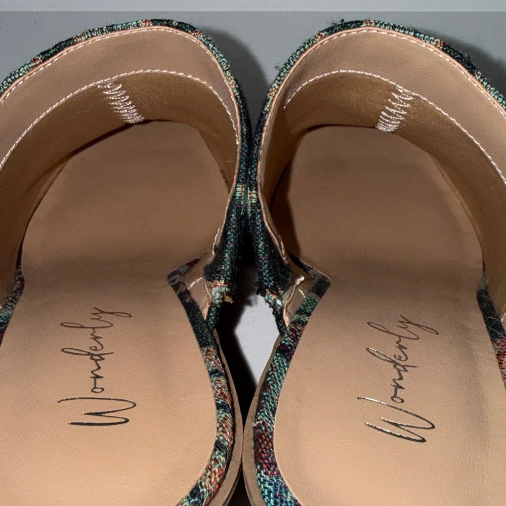 Wonderly Green and Brown Patterned Women's Mules - Picture 13 of 13